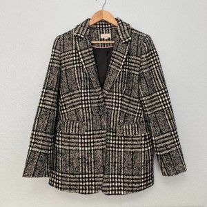 LOFT Tweed Plaid Blazer